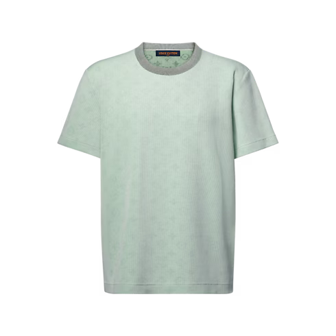 Men's Hidden Monogram Jacquard Short-Sleeved Crewneck