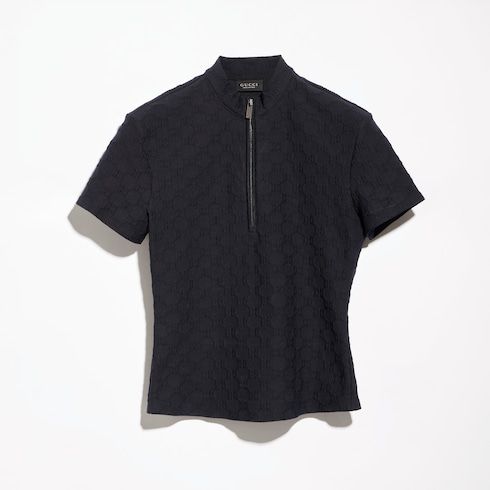 Women's Jersey Jacquard Half-Zip T-Shirt