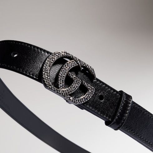 Women's Double G Buckle Leather Belt