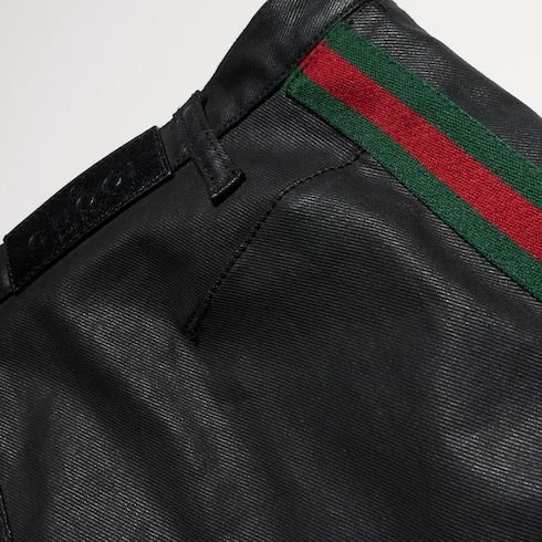 Men's Coated Cotton Twill Denim Pants