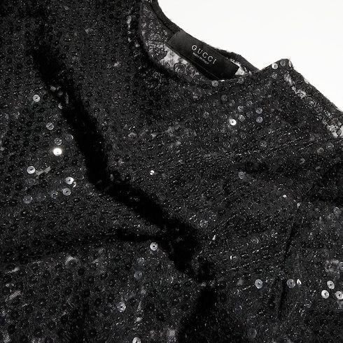 Women's Embroidered Tulle Mini Dress
