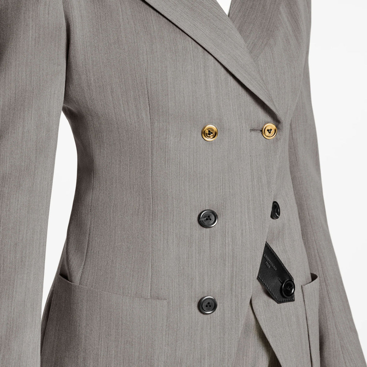 Women's Asymmetrical Double-Breasted Wool Blazer