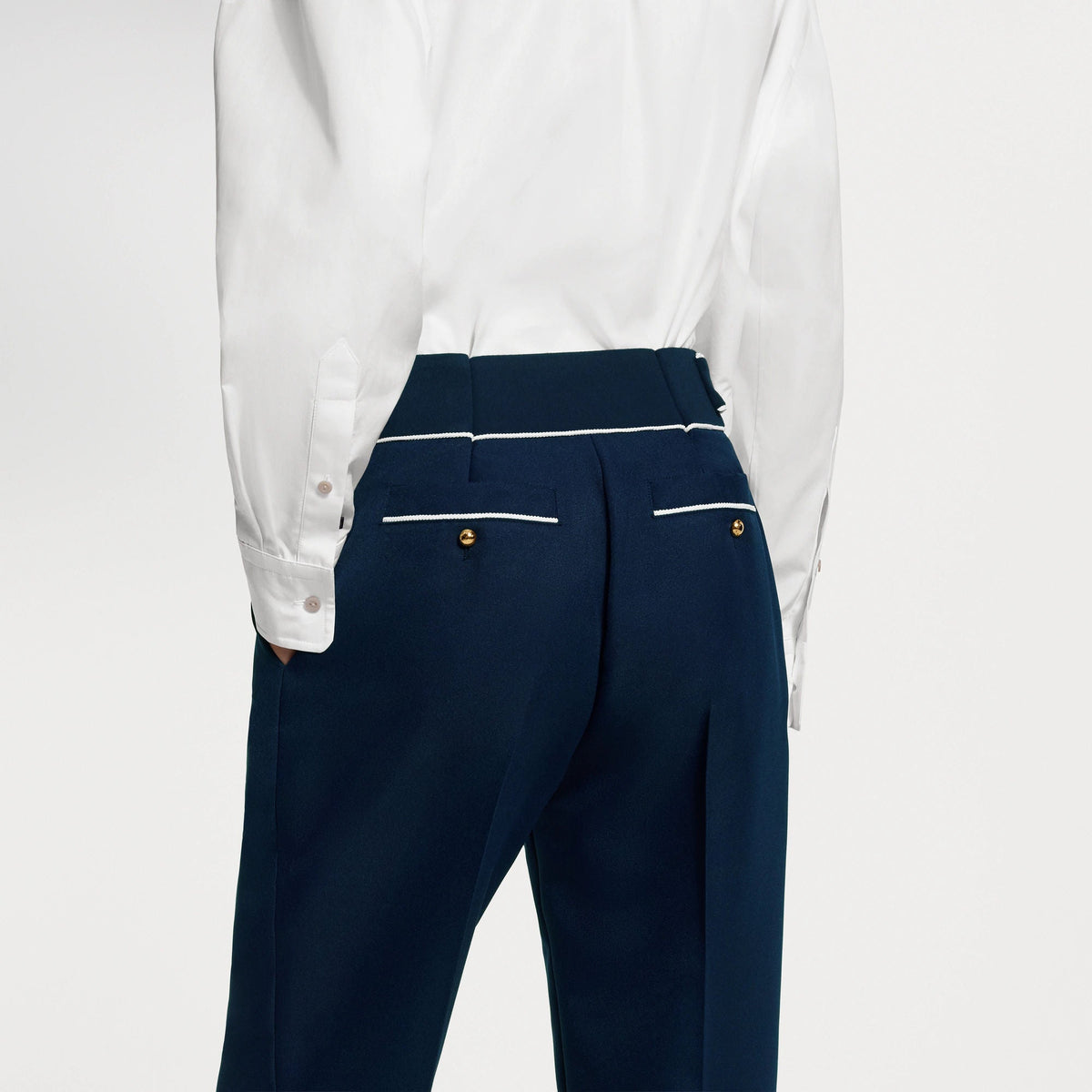 Women's Contrast Accent Tailored Pants