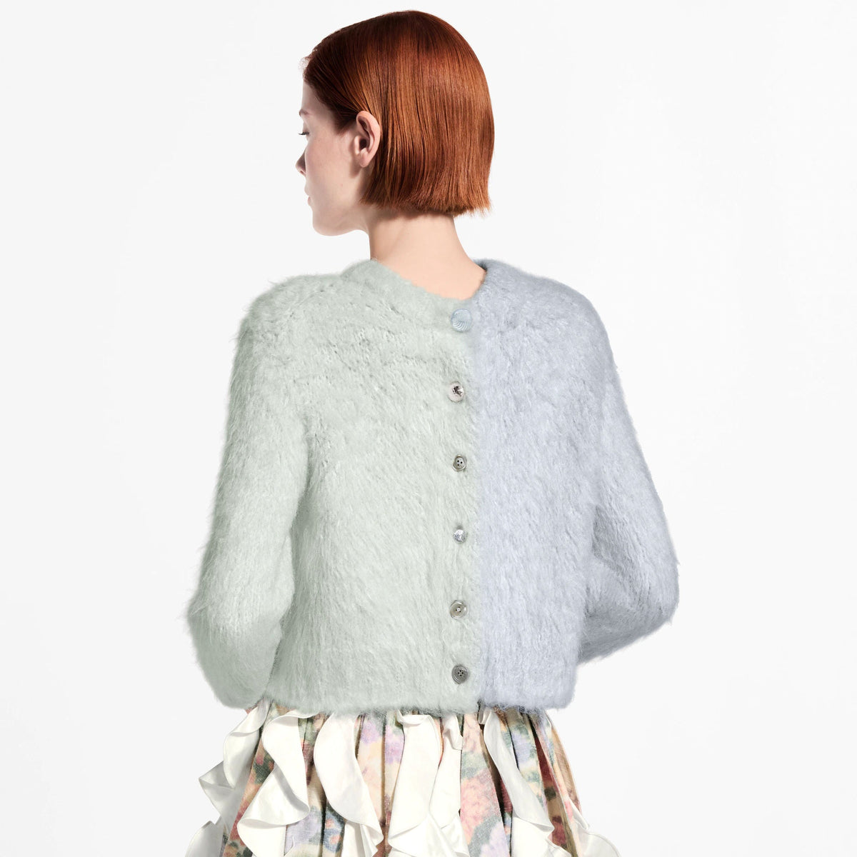 Women's Double Jewel Button Brushed Cardigan