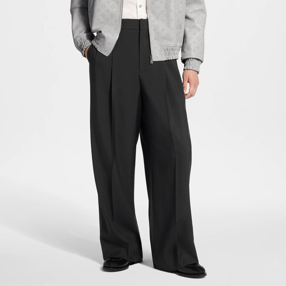 Men's Double-Pleated Wool Pants