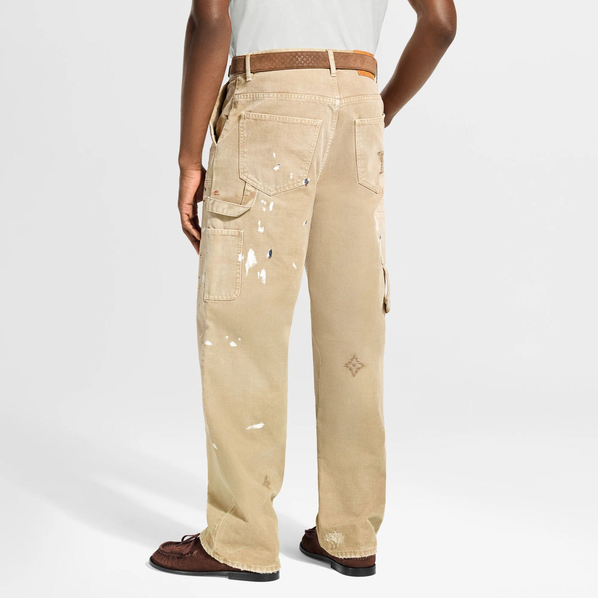 Men's Embellished Denim Carpenter Pants