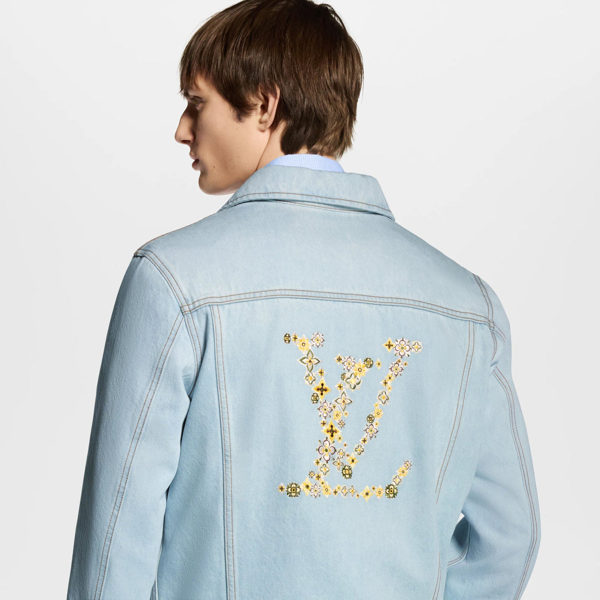 Men's Embroidered Signature Denim Workwear Blouson