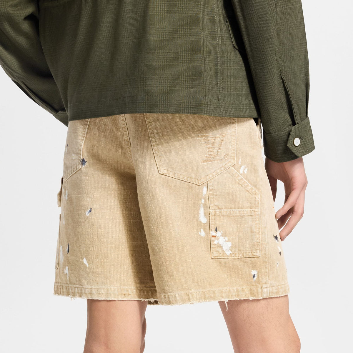 Men's Embellished Denim Carpenter Shorts