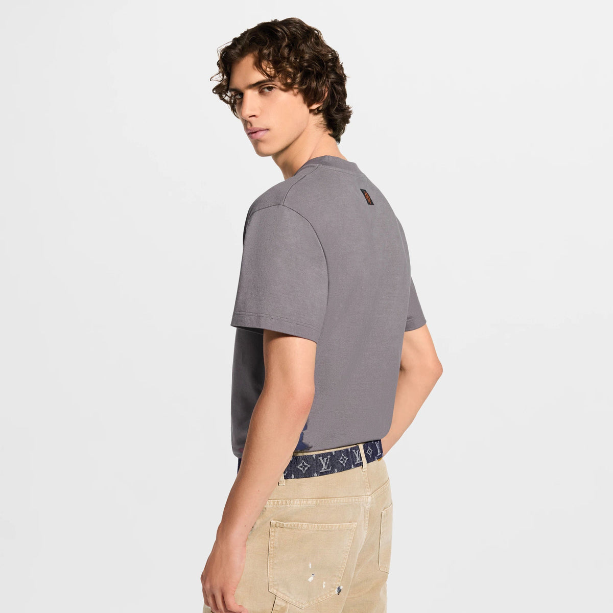 Men's Arty Motif Graphic Short-Sleeved T-Shirt