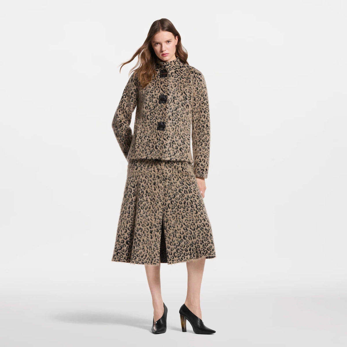 Women's Leopard Pattern Knit Jacket