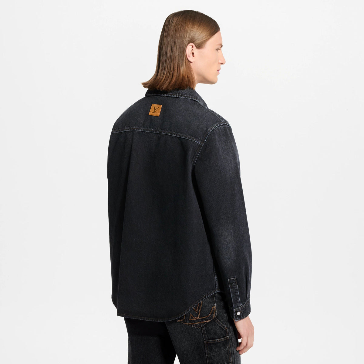 Men's Long-Sleeved Denim Shirt