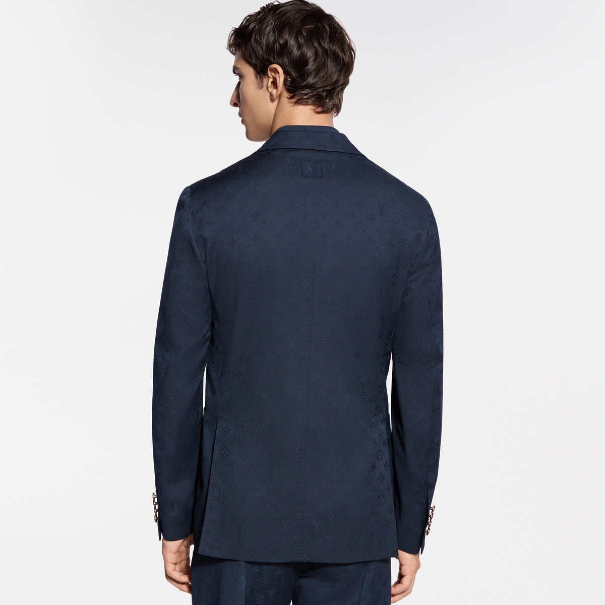 Men's Monogram Jacquard Wool Napolitana Jacket