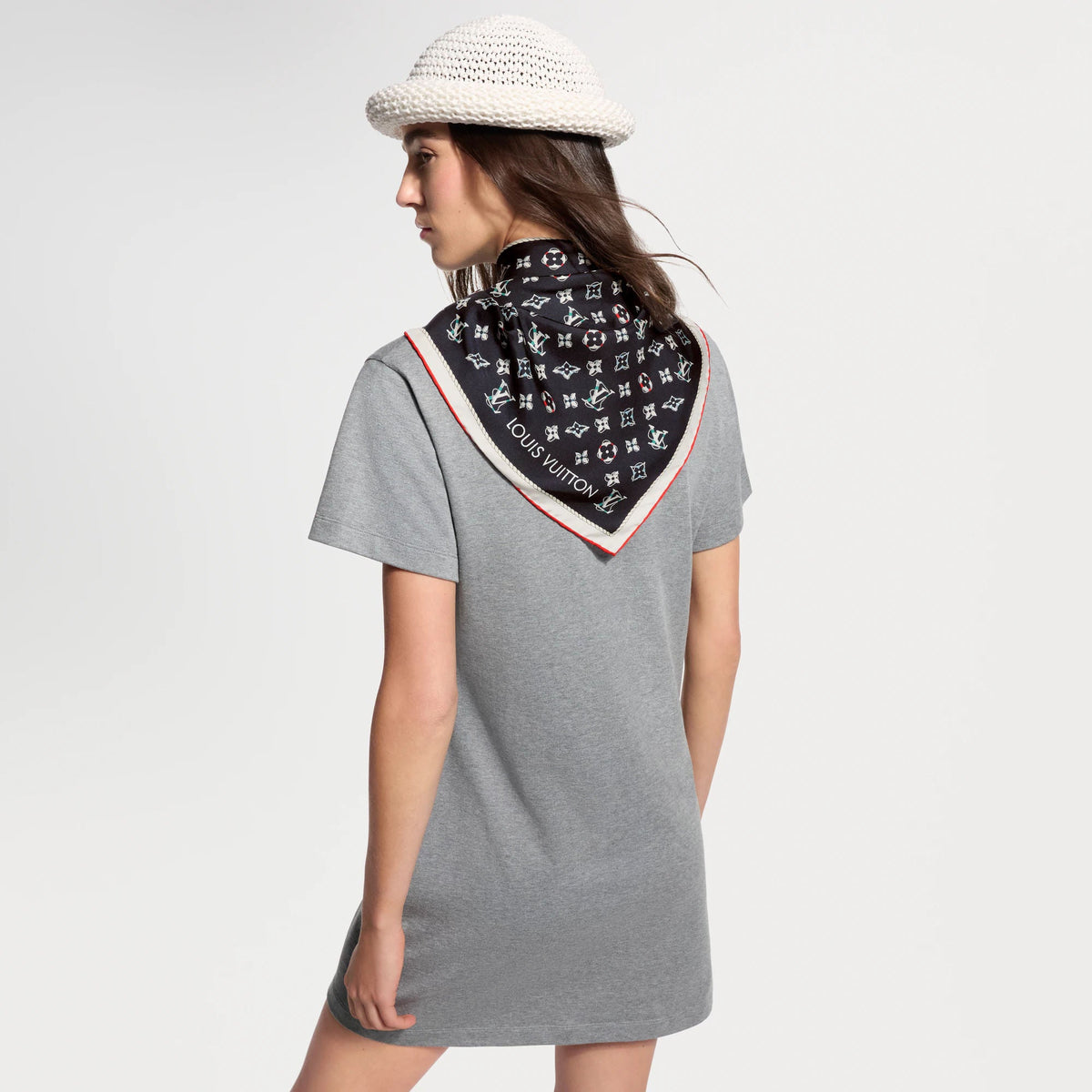 Women's Nautical Scarf T-Shirt Dress