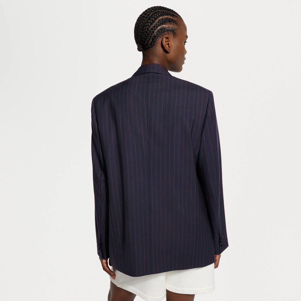 Women's Pinstriped Preppy Blazer