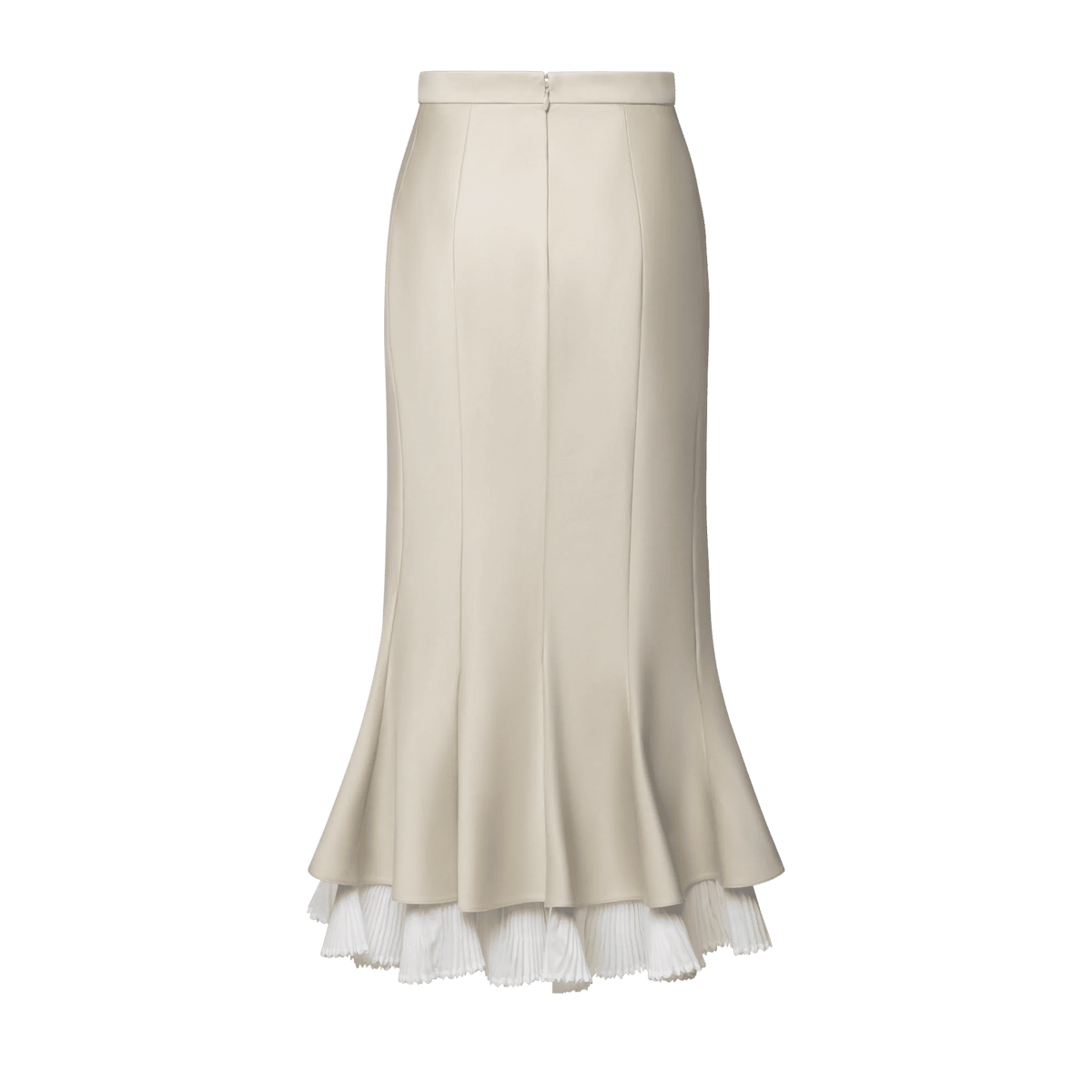 Women's Ruffle Trim Cotton Gabardine Skirt