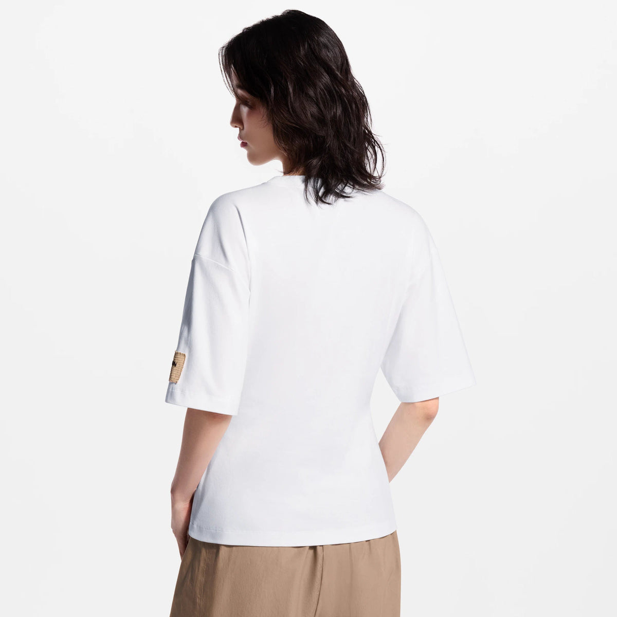 Women's Patch Tapered Cotton Jersey T-Shirt