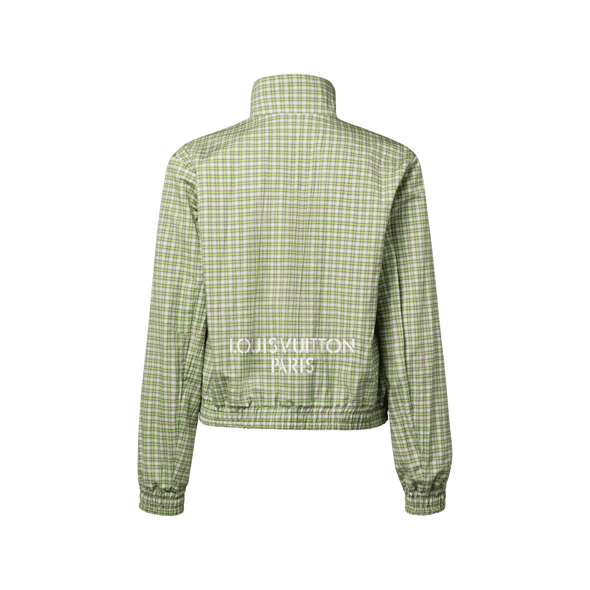 Men's Signature-Printed Checkered Tracksuit Top