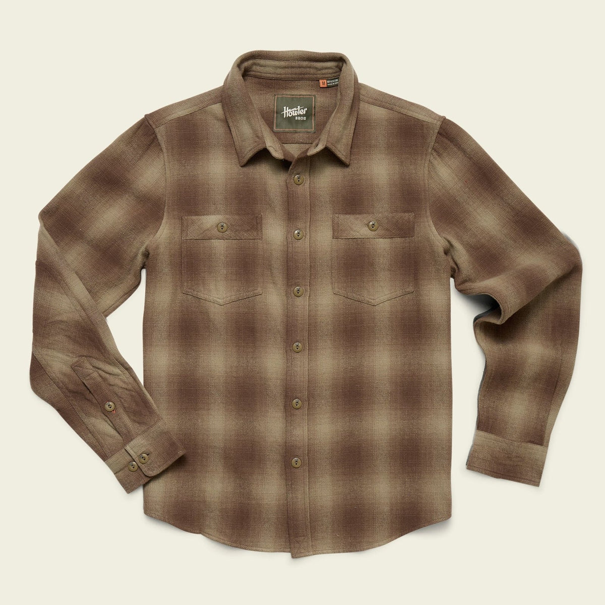 Roper's Clothing Blanket Flannel Shirt in Emmett Plaid: Aloe, front view