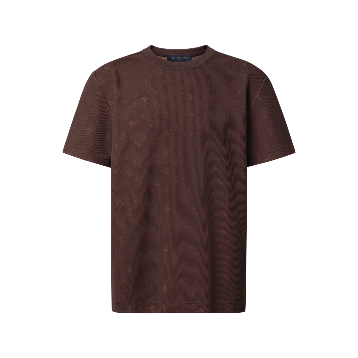 Men's Hidden Monogram Jacquard Short-Sleeved Crewneck