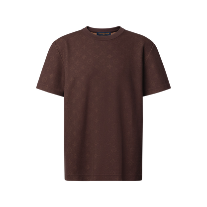 Men's Hidden Monogram Jacquard Short-Sleeved Crewneck