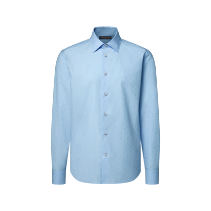 Men's Mini Monogram Cotton Poplin Shirt
