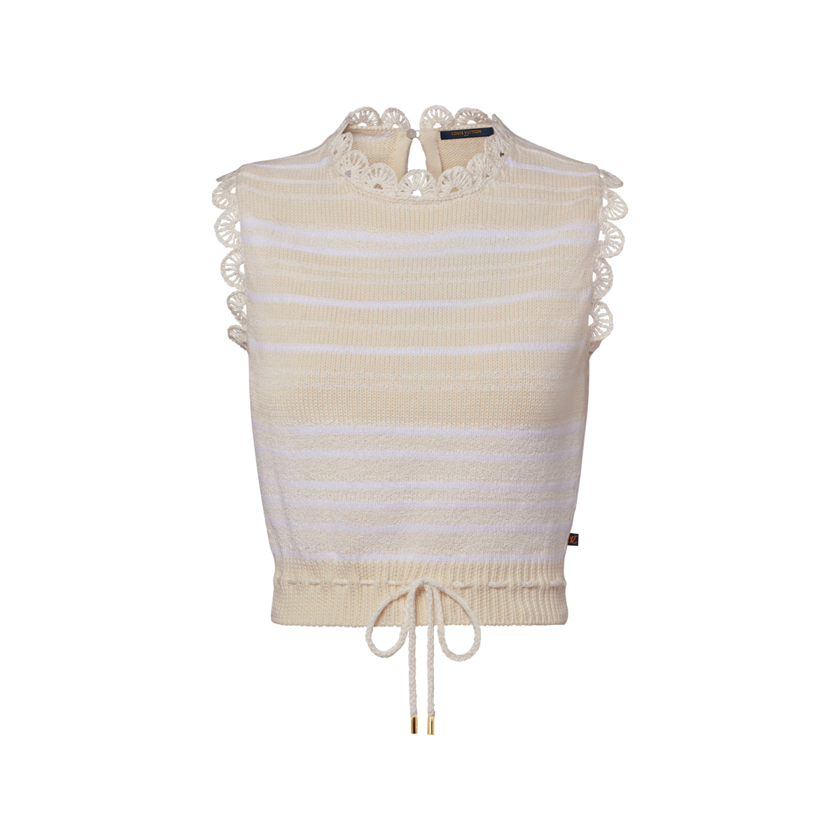 Women's Striped Knit Drawstring Top