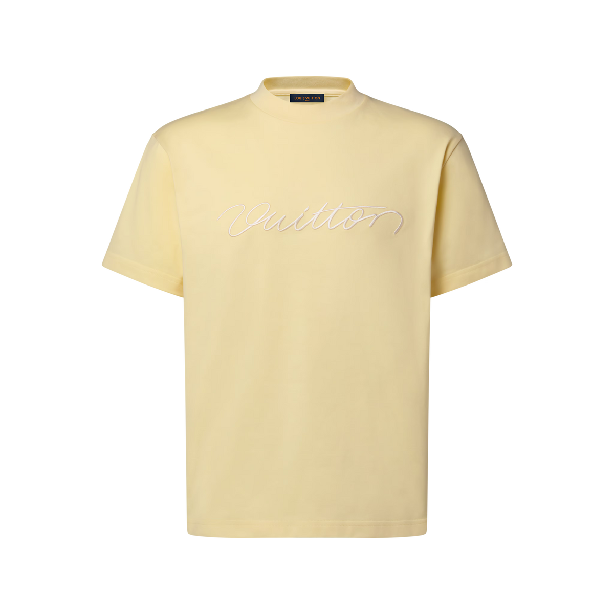 Men's Embroidered Cotton Short-Sleeved Crewneck