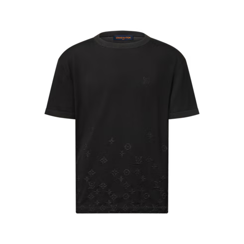 Men's Gradient Jacquard Short-Sleeved Crewneck