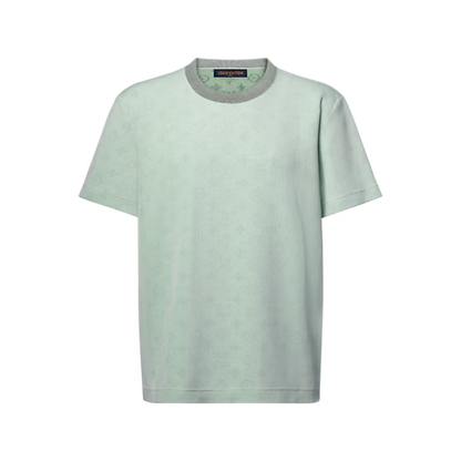 Men's Hidden Monogram Jacquard Short-Sleeved Crewneck