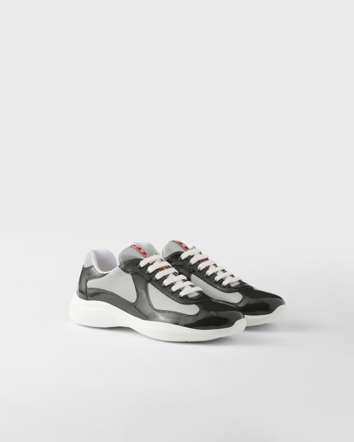 Prada America's Cup Patent Leather Technical Fabric Men's Shoes