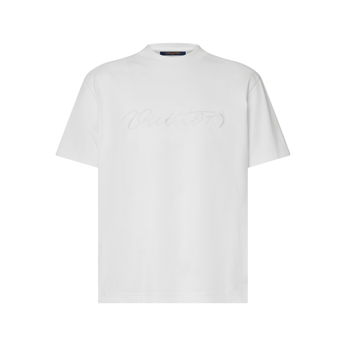 Men's Embroidered Cotton Short-Sleeved Crewneck