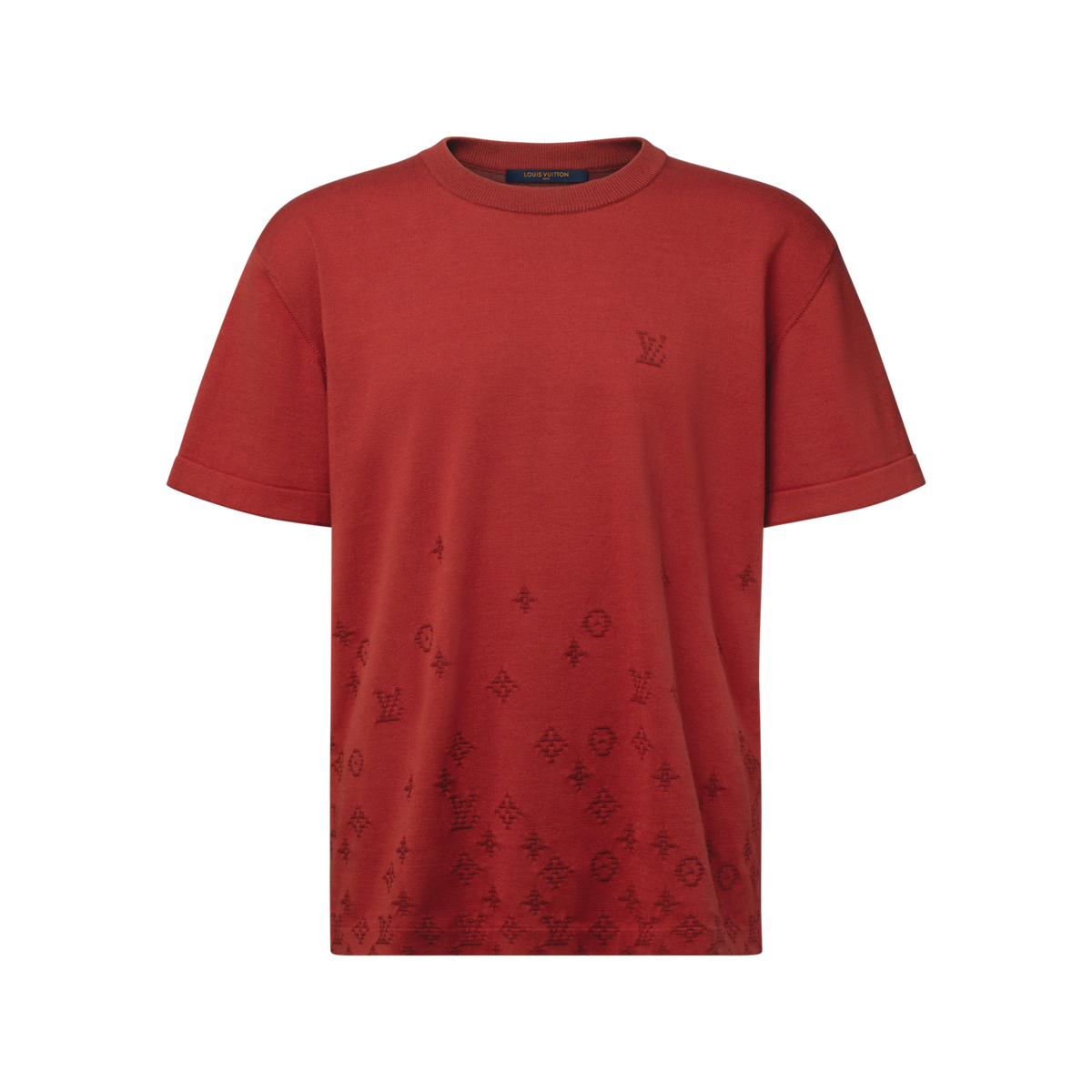 Men's Gradient Signature Jacquard Short-Sleeved Crewneck