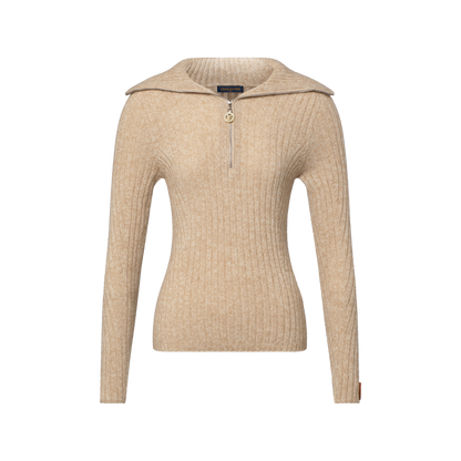 Women's Ribbed Knit Half-Zip Pullover