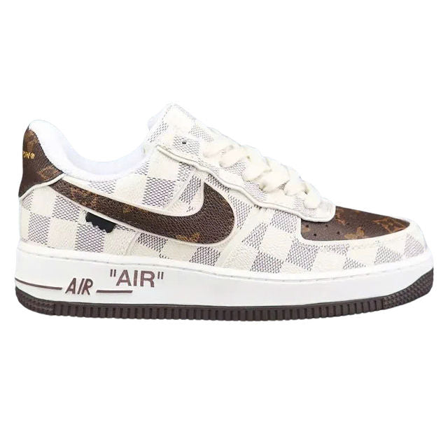 Louis Vuitton x Off-White x Nike AF1 Damier Heat Check (Custom)