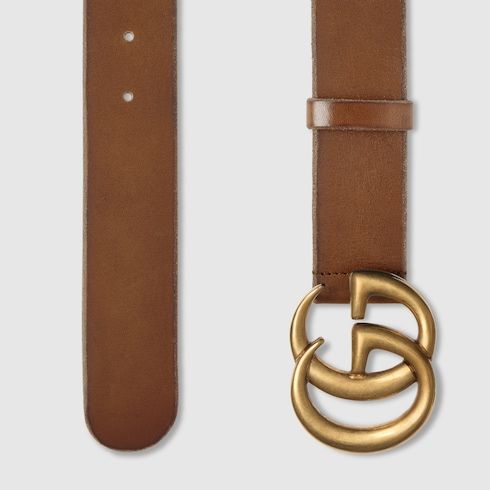 Women's Wide Double G Buckle Leather Belt
