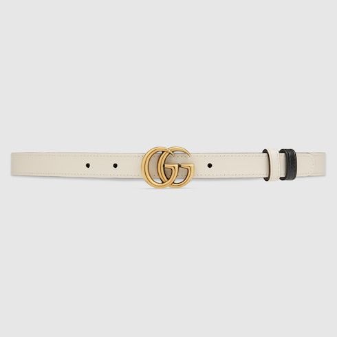 Women's Thin Reversible Leather Belt