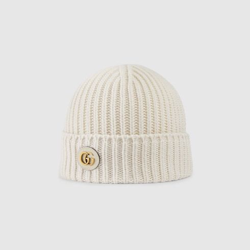 Women's Wool Cashmere Hat with Leather Patch