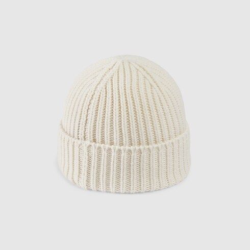 Women's Wool Cashmere Hat with Leather Patch