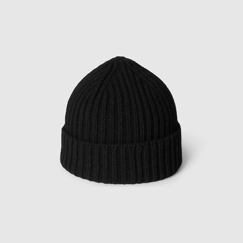 Women's Wool Cashmere Hat with Leather Patch