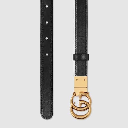 Women's Thin Reversible Leather Belt