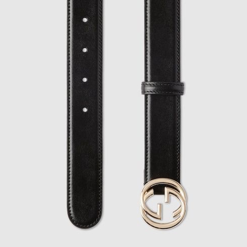 Women's Interlocking G Buckle Leather Belt