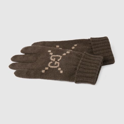 Women's Cashmere Gloves with Rib Knit Trim