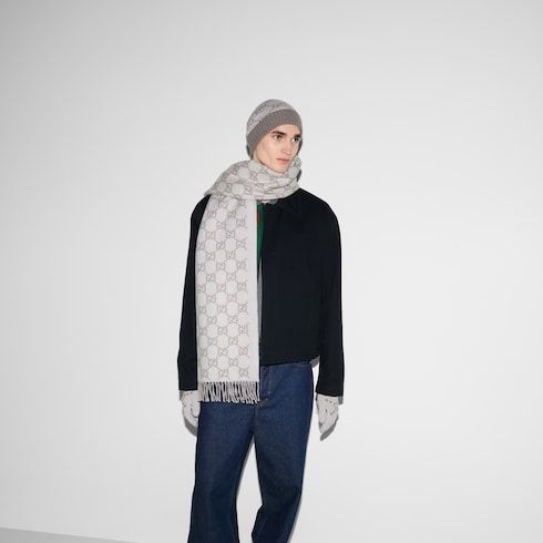 Men's Cashmere Jacquard Beanie Hat