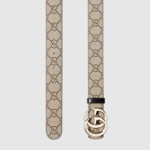Women's Reversible Double G Buckle Canvas Belt