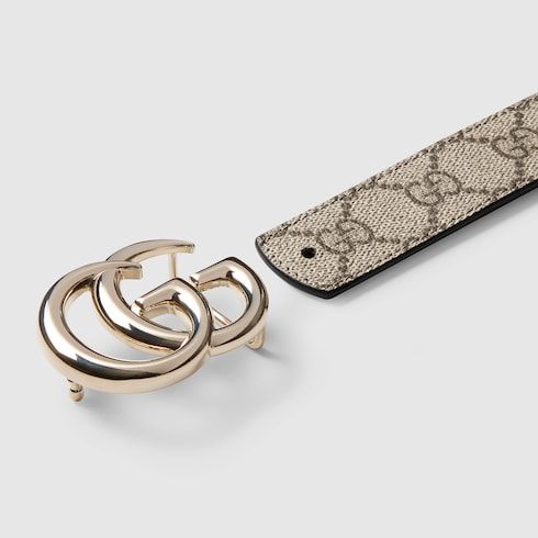 Women's Reversible Double G Buckle Canvas Belt