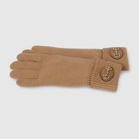 Women's Wool Gloves with Horsebit