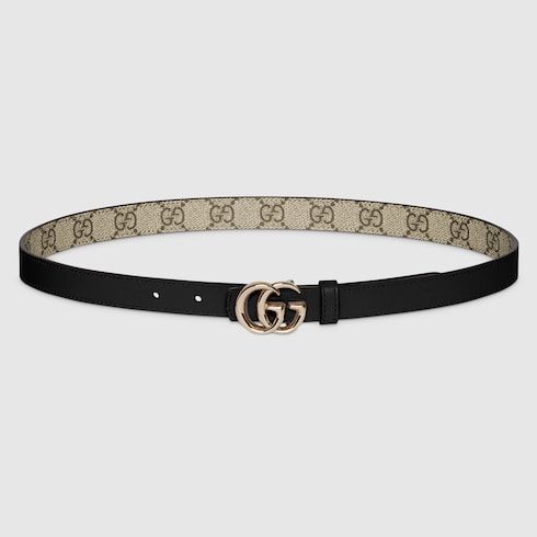 Women's Reversible Double G Buckle Canvas Belt