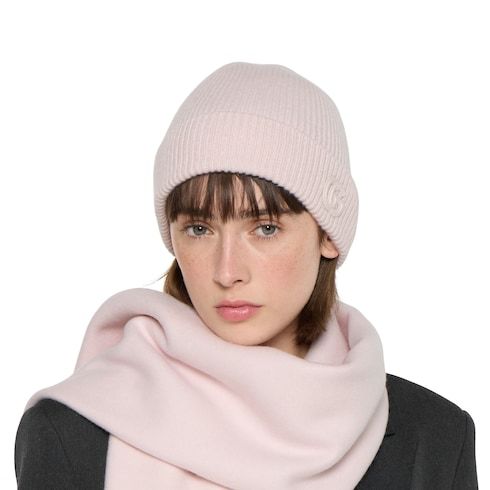 Women's Cashmere Hat with Patch