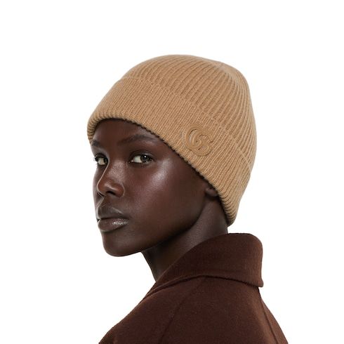 Women's Cashmere Hat with Patch