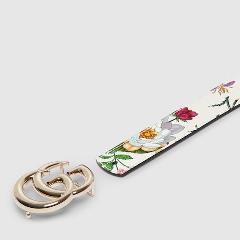 Women's Double G Buckle Reversible Leather Belt